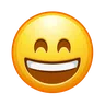 Emoji Volto sorridente con la bocca aperta e gli occhi sorridenti 😄 image - Telegram style