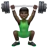 Person Lifting Weights: Dark Skin Tone
