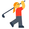 Woman Golfing Emoji 🏌️‍♀️ image - Tossface style