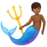 Merman: Medium-Dark Skin Tone Emoji 🧜🏾‍♂️ image - Samsung style