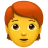 Person: Red Hair Emoji 🧑‍🦰 image - Apple style