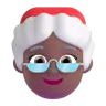 Mrs. Claus: Medium-Dark Skin Tone Emoji 🤶🏾 image - Microsoft 3D Fluent style