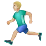 Person Running: Medium-Light Skin Tone Emoji 🏃🏼 image - WhatsApp style