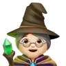 Woman Mage: Light Skin Tone Emoji 🧙🏻‍♀️ image - Apple style