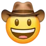 Visage avec chapeau de cowboy Emoji 🤠 image - WhatsApp style