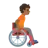 Person In Manual Wheelchair Facing Right: Medium-Dark Skin Tone
