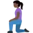 Woman Kneeling: Dark Skin Tone