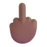 Middle Finger: Medium-Dark Skin Tone Emoji 🖕🏾 image - Microsoft 3D Fluent style
