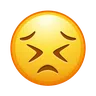 Wytrwała twarz Emoji 😣 image - Telegram style