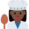 Woman Cook: Dark Skin Tone Emoji 👩🏿‍🍳 image - Twitter / X (Twemoji) style