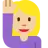 Woman Raising Hand: Medium-Light Skin Tone