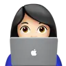 Woman Technologist: Light Skin Tone Emoji 👩🏻‍💻 image - Apple style