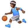 Man Bouncing Ball: Medium-Dark Skin Tone Emoji ⛹🏾‍♂️ image - Samsung style