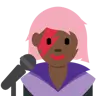 Woman Singer: Dark Skin Tone Emoji 👩🏿‍🎤 image - Twitter / X (Twemoji) style