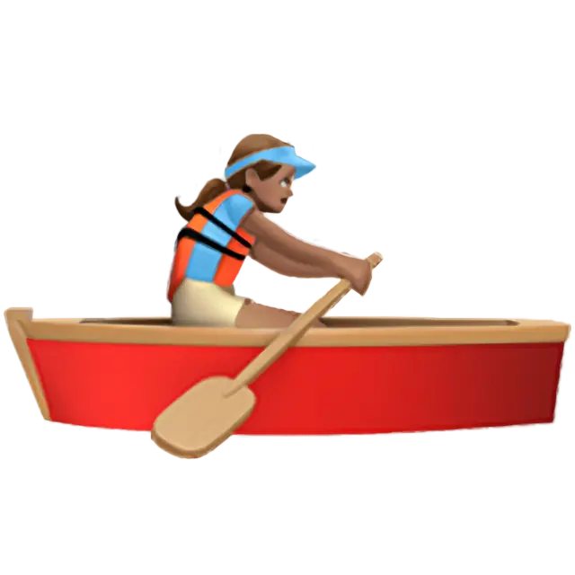 Woman Rowing Boat: Medium Skin Tone