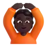 Person Gesturing Ok: Dark Skin Tone Emoji 🙆🏿 image - Microsoft 3D Fluent style
