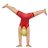 Person Cartwheeling: Medium-Light Skin Tone