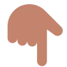 Backhand Index Pointing Down: Medium Skin Tone Emoji 👇🏽 image - Tossface style