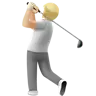 Person Golfing: Medium-Light Skin Tone Emoji 🏌🏼 image - Apple style