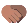 Handshake: Medium Skin Tone, Medium-Dark Skin Tone Emoji 🫱🏽‍🫲🏾 image - Tossface style