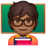Teacher: Medium-Dark Skin Tone Emoji 🧑🏾‍🏫 image - Samsung style