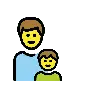 Family: Man, Boy Emoji 👨‍👦 image - OpenMoji style