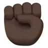 Raised Fist: Dark Skin Tone Emoji ✊🏿 image - Apple style