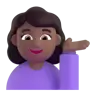 Woman Tipping Hand: Medium-Dark Skin Tone Emoji 💁🏾‍♀️ image - Microsoft 3D Fluent style