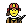 Woman Firefighter Emoji 👩‍🚒 image - OpenMoji style