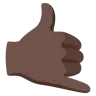 Call Me Hand: Dark Skin Tone Emoji 🤙🏿 image - Google Noto Color style