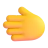 มือหันไปทางซ้าย Emoji 🫲 image - Microsoft 3D Fluent style
