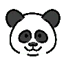 Panda-Gesicht Emoji 🐼 image - OpenMoji style