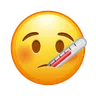 Face With Thermometer Emoji 🤒 image - Telegram style