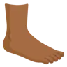 Foot: Medium-Dark Skin Tone Emoji 🦶🏾 image - Google Noto Color style