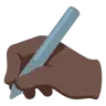 Writing Hand: Dark Skin Tone Emoji ✍🏿 image - Google Noto Color style