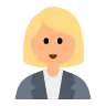 Woman Office Worker: Medium-Light Skin Tone Emoji 👩🏼‍💼 image - Tossface style