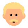 Man: Medium-Light Skin Tone, Curly Hair Emoji 👨🏼‍🦱 image - Tossface style