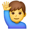 Man Raising Hand Emoji 🙋‍♂️ image - Samsung style