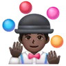 Man Juggling: Dark Skin Tone Emoji 🤹🏿‍♂️ image - Samsung style