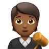 Judge: Medium-Dark Skin Tone Emoji 🧑🏾‍⚖️ image - Apple style