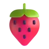 Truskawka Emoji 🍓 image - Microsoft 3D Fluent style