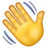 Waving Hand Emoji 👋 image - WhatsApp style