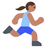 Woman Running: Medium Skin Tone Emoji 🏃🏽‍♀️ image - Tossface style