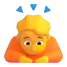 Emoji Persona che si inchina profondamente 🙇 image - Microsoft 3D Fluent style