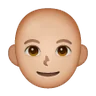 Person: Medium-Light Skin Tone, Bald Emoji 🧑🏼‍🦲 image - Samsung style