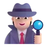 Detective: Light Skin Tone Emoji 🕵🏻 image - Microsoft 3D Fluent style