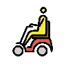 Person In Motorized Wheelchair Emoji 🧑‍🦼 image - OpenMoji style