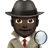 Man Detective: Dark Skin Tone