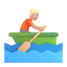 Person Rowing Boat: Medium-Light Skin Tone Emoji 🚣🏼 image - Microsoft 3D Fluent style