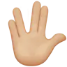 Vulcan Salute: Medium-Light Skin Tone Emoji 🖖🏼 image - Apple style